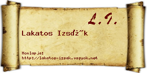 Lakatos Izsák névjegykártya